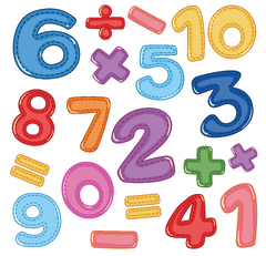 A set of number and math icon 591226 Vector at Vecteezy