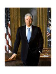 Digitally Restored White House Painting of President Bill Clinton