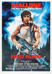 First blood (rambo) movie poster – classic 80’s vintage