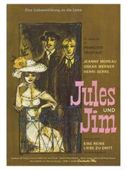 Jules and Jim, German Movie Poster, 1961