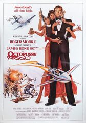 Octopussy (james bond) movie poster – classic 80’s vintage