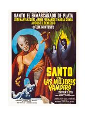 Santo vs. Las Mujeres Vampiro, Spanish poster art, 1962