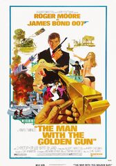 The man with the golden gun (james bond) movie poster – classic 70’s vintage